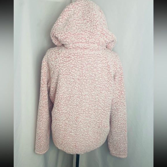 Victoria’s Secret PINK Teddy Sherpa Pull-Over Hoodie w/ Logo Drawcords - Picture 8 of 12